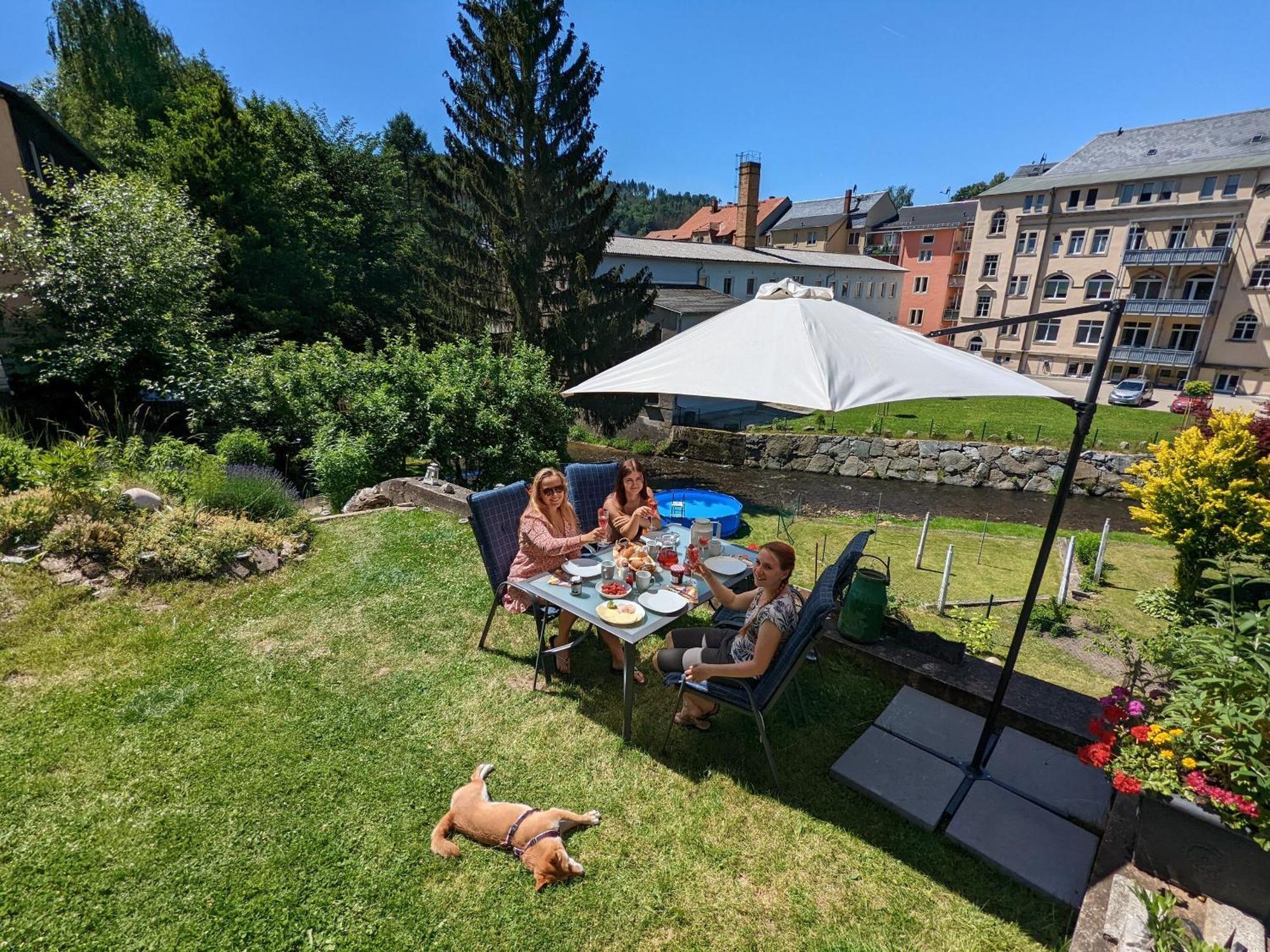 F2 - Urlaubsmagie Sauna, Whirlpool, Pool & Garten Sebnitz Zewnętrze zdjęcie